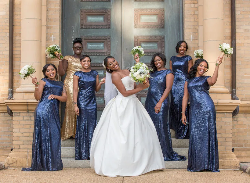 navy blue wedding dress